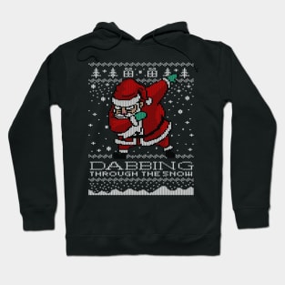 Dabbing Through The Snow Santa Shirt Ugly Christmas Sweater Hoodie